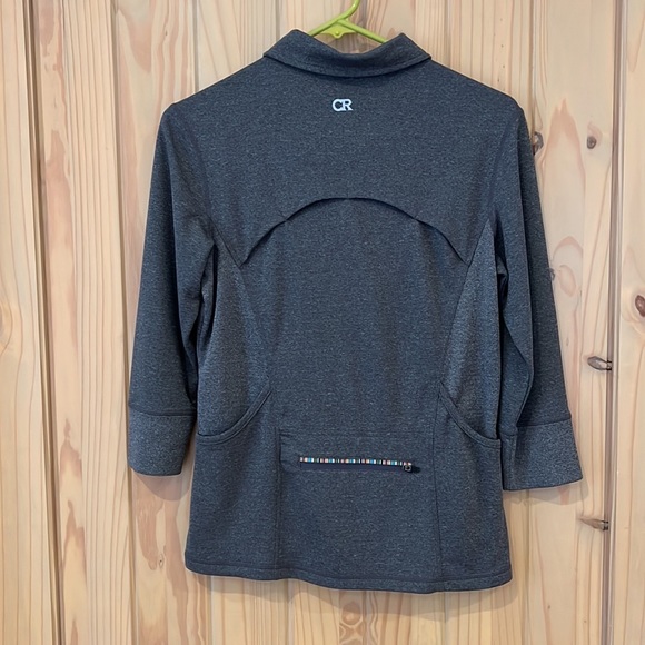 🚵 Club Ride Apparel Bike Three Quarter Sleeve MTB Top Gray LIKE NEW - Picture 3 of 8